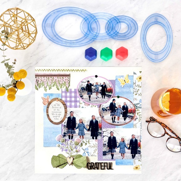 CREATIVE MEMORIES Custom Cutting Patterns Oval & Circle Sets EUC - Picture 9 of 9